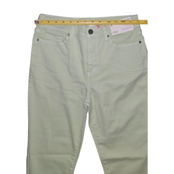 Ana High-Rise Ankle Skinny Jeans Size 6 Mint Green Stretch - Picture 6 of 7